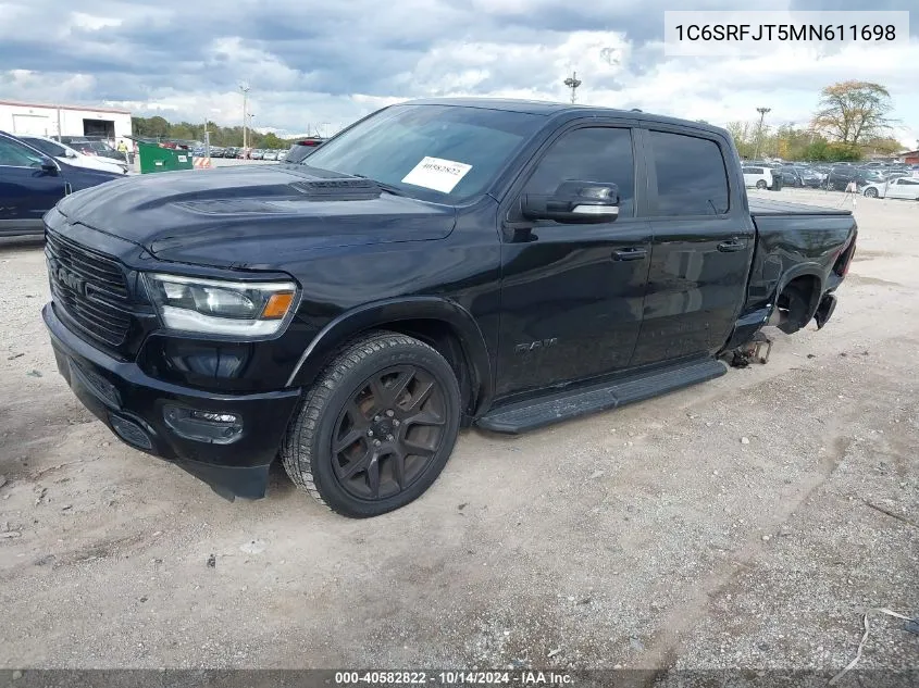 2021 Ram 1500 Laramie 4X4 5'7 Box VIN: 1C6SRFJT5MN611698 Lot: 40582822