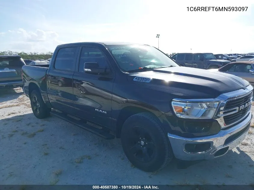 2021 Ram 1500 Big Horn 4X2 5'7 Box VIN: 1C6RREFT6MN593097 Lot: 40587380