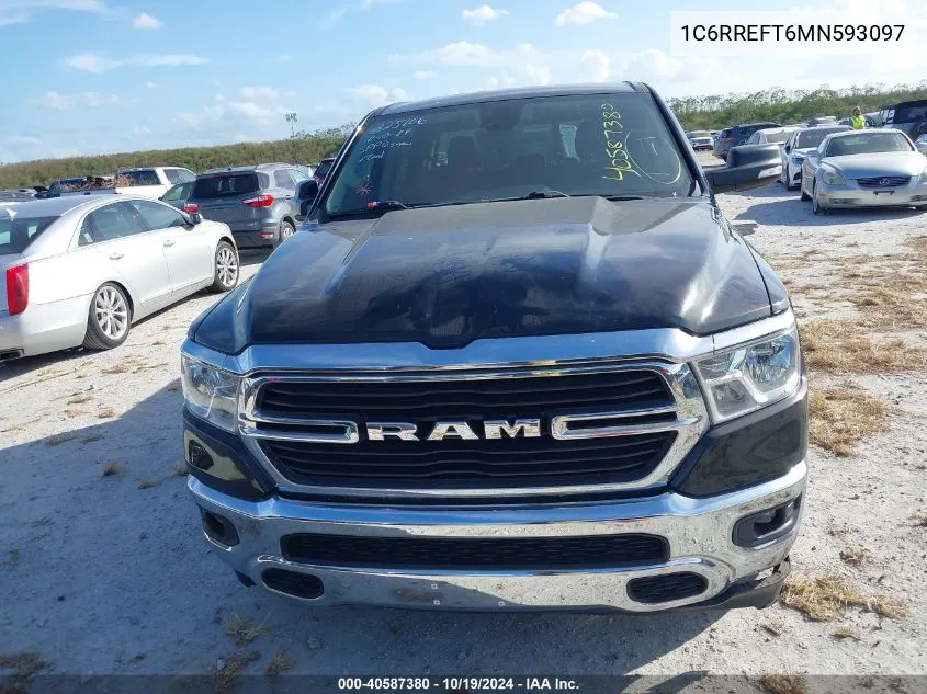 2021 Ram 1500 Big Horn 4X2 5'7 Box VIN: 1C6RREFT6MN593097 Lot: 40587380