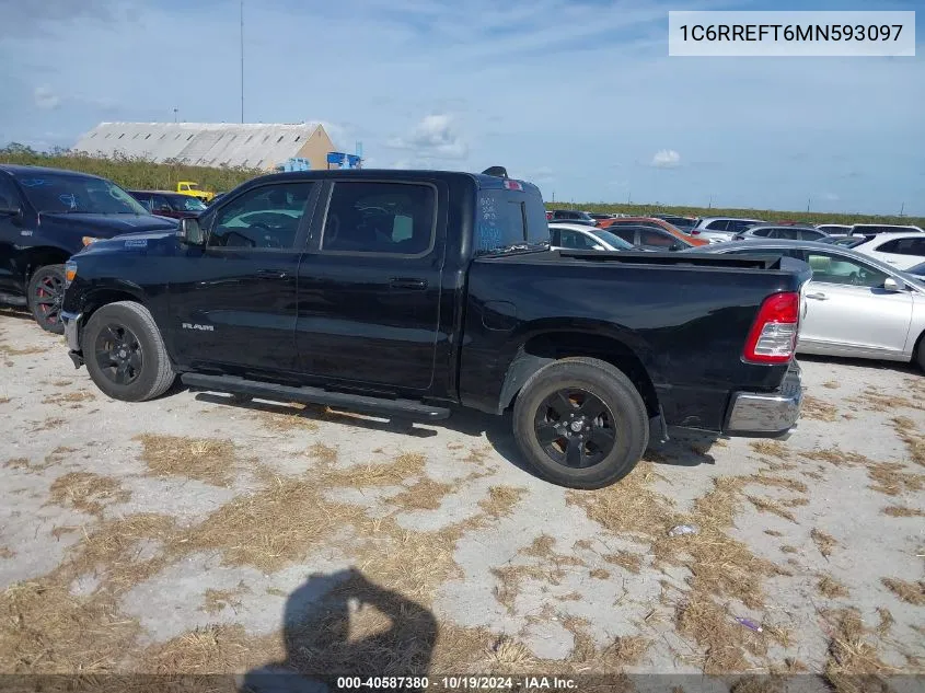 2021 Ram 1500 Big Horn 4X2 5'7 Box VIN: 1C6RREFT6MN593097 Lot: 40587380