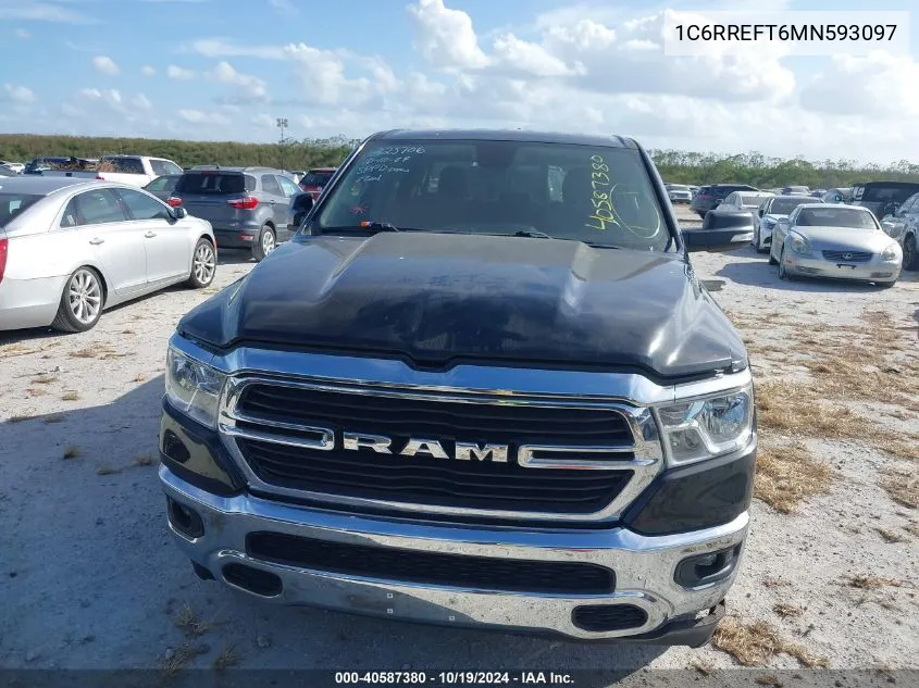 2021 Ram 1500 Big Horn 4X2 5'7 Box VIN: 1C6RREFT6MN593097 Lot: 40587380