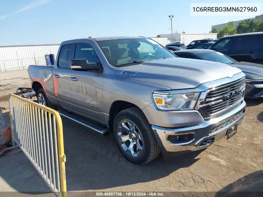 2021 Ram 1500 Big Horn 4X2 6'4 Box VIN: 1C6RREBG3MN627960 Lot: 40587786