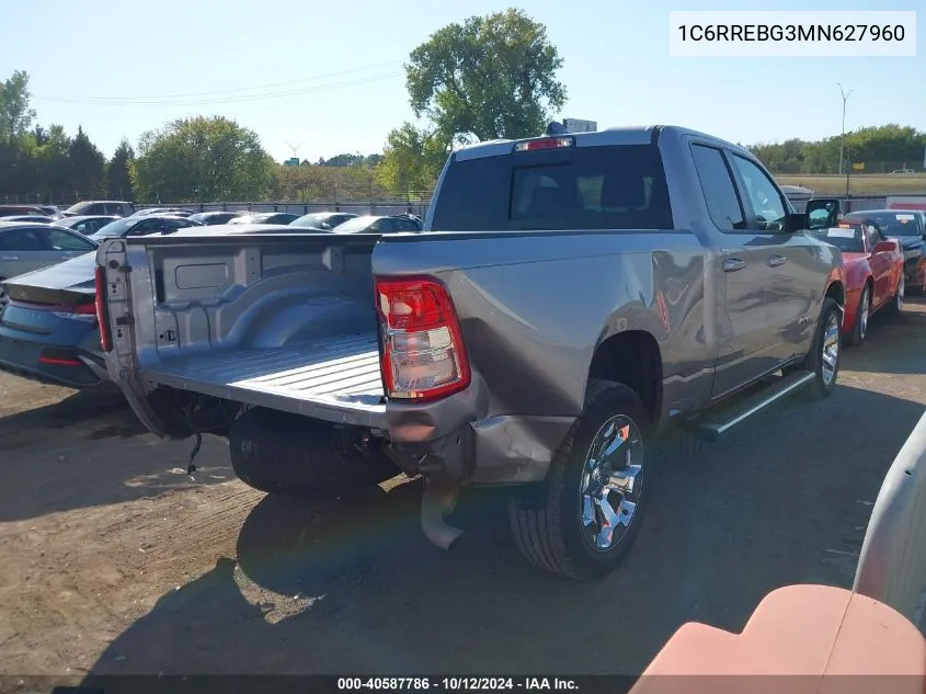 2021 Ram 1500 Big Horn 4X2 6'4 Box VIN: 1C6RREBG3MN627960 Lot: 40587786