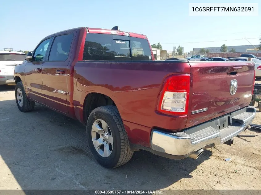 2021 Ram 1500 VIN: 1C6SRFFT7MN632691 Lot: 40595757