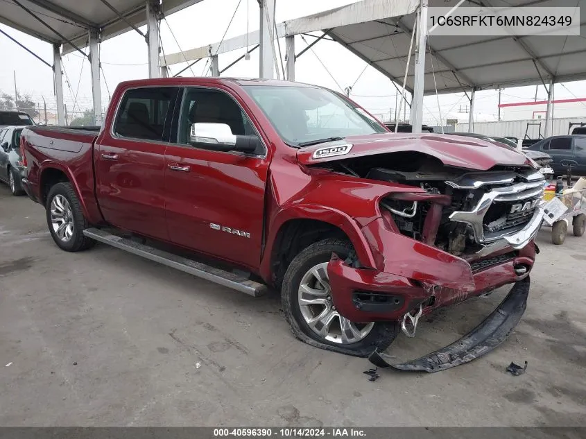 2021 Ram 1500 Longhorn VIN: 1C6SRFKT6MN824349 Lot: 40596390