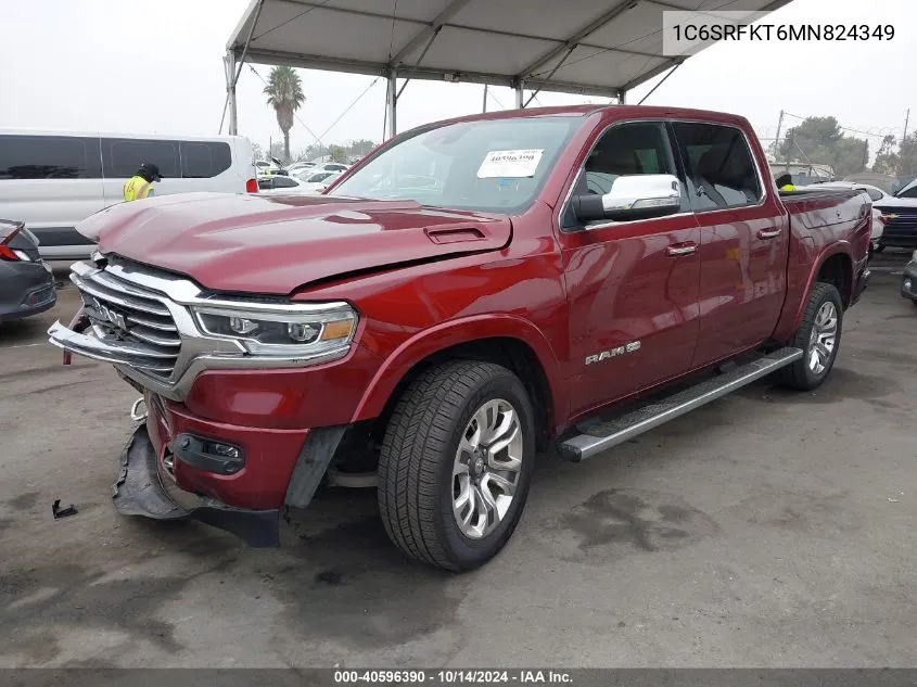 2021 Ram 1500 Longhorn VIN: 1C6SRFKT6MN824349 Lot: 40596390