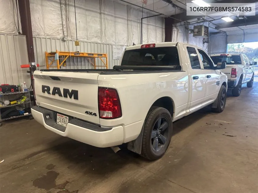 2021 Ram 1500 Classic Express 4X4 6'4 Box VIN: 1C6RR7FG8MS574583 Lot: 40597544