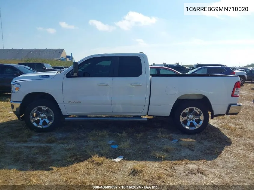 2021 Ram 1500 Big Horn 4X2 6'4 Box VIN: 1C6RREBG9MN710020 Lot: 40609897