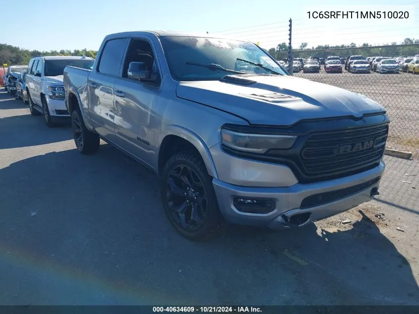 2021 Ram 1500 Limited VIN: 1C6SRFHT1MN510020 Lot: 40634609