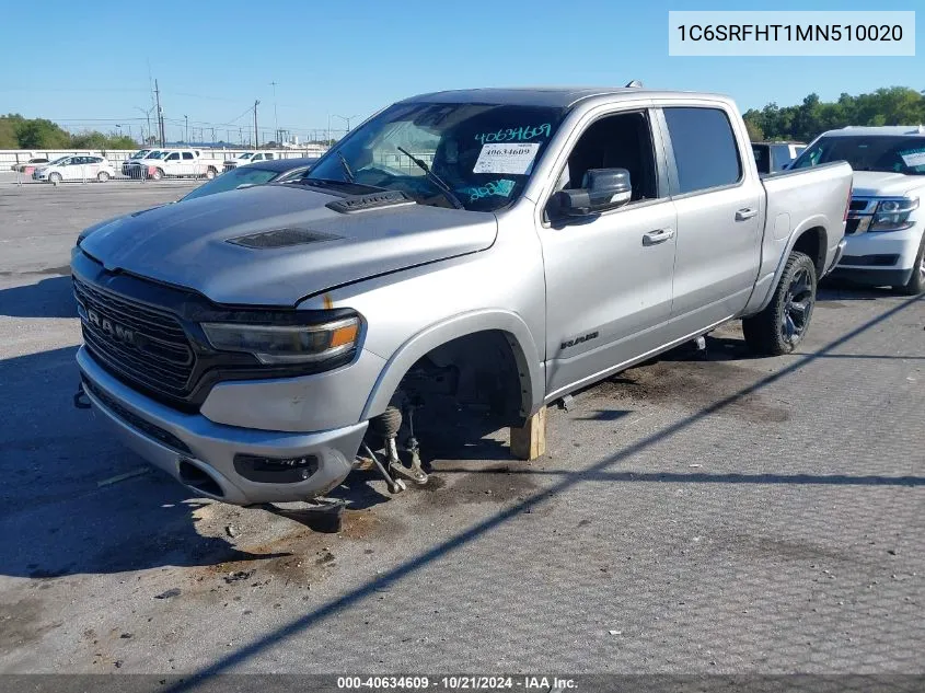 2021 Ram 1500 Limited VIN: 1C6SRFHT1MN510020 Lot: 40634609