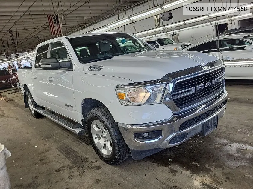 2021 Ram 1500 Lone Star 4X4 5'7 Box VIN: 1C6SRFFTXMN714558 Lot: 40637631