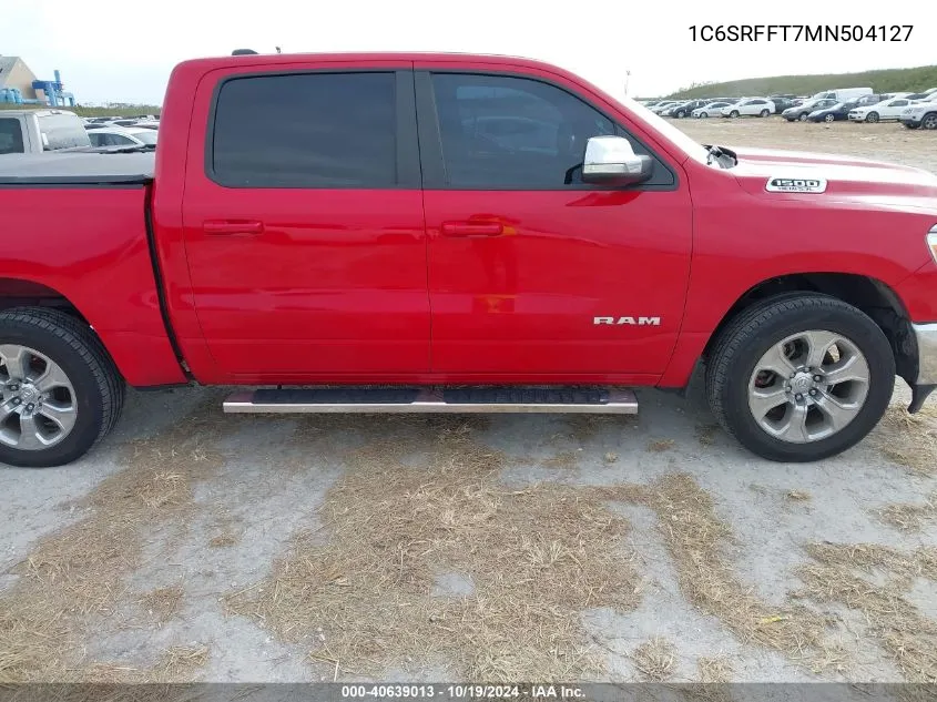 2021 Ram 1500 Big Horn/Lone Star VIN: 1C6SRFFT7MN504127 Lot: 40639013