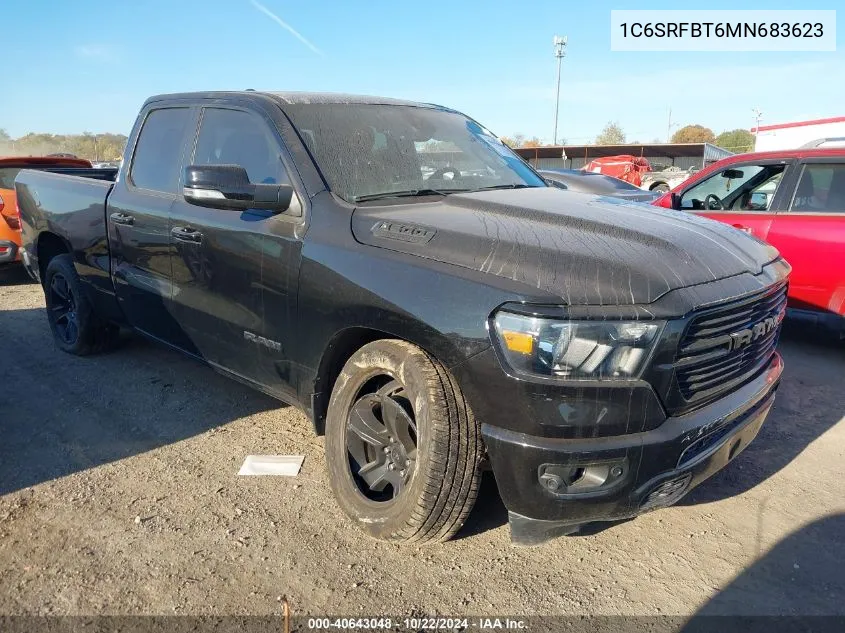 2021 Ram 1500 Big Horn Quad Cab 4X4 6'4 Box VIN: 1C6SRFBT6MN683623 Lot: 40643048