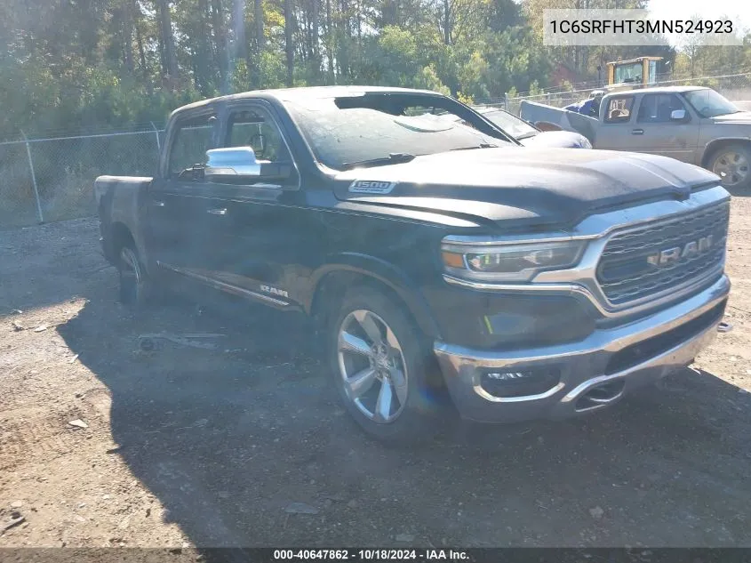 2021 Ram 1500 Limited 4X4 5'7 Box VIN: 1C6SRFHT3MN524923 Lot: 40647862