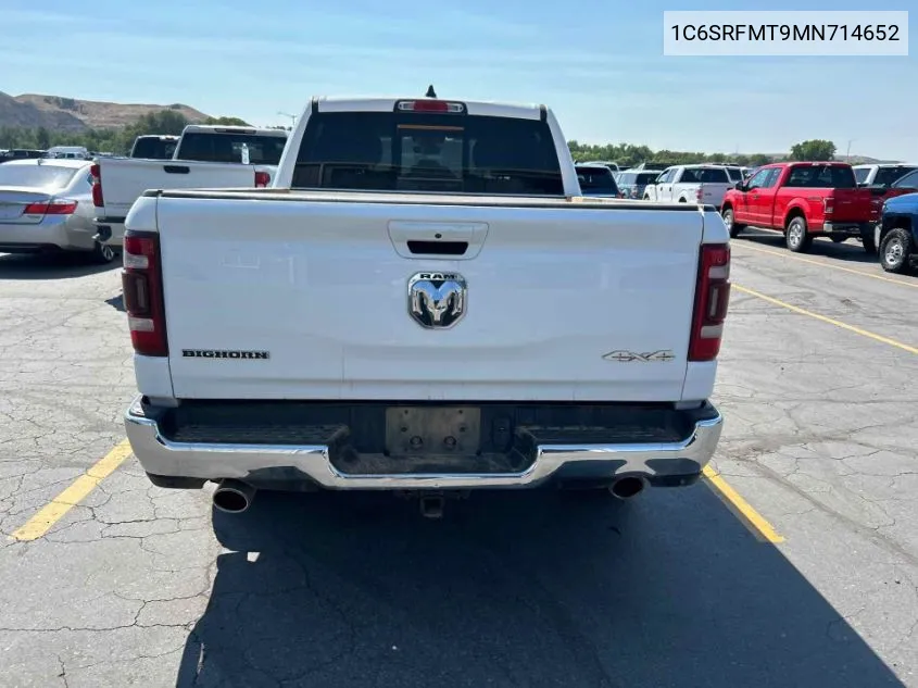 2021 Ram 1500 Big Horn 4X4 6'4 Box VIN: 1C6SRFMT9MN714652 Lot: 40649002