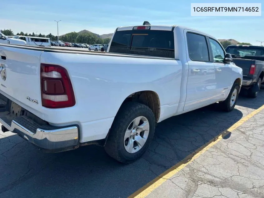 2021 Ram 1500 Big Horn 4X4 6'4 Box VIN: 1C6SRFMT9MN714652 Lot: 40649002