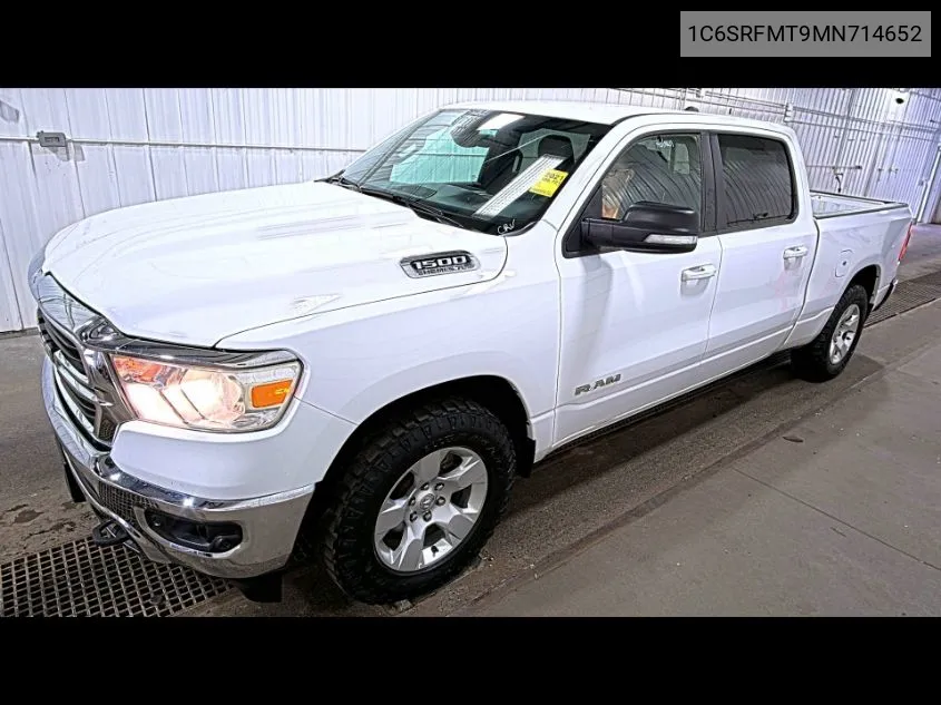 2021 Ram 1500 Big Horn 4X4 6'4 Box VIN: 1C6SRFMT9MN714652 Lot: 40649002