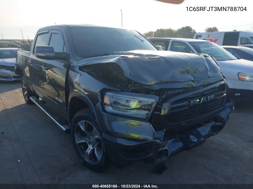 2021 Ram 1500 Laramie 4X4 5'7 Box VIN: 1C6SRFJT3MN788704 Lot: 40655168