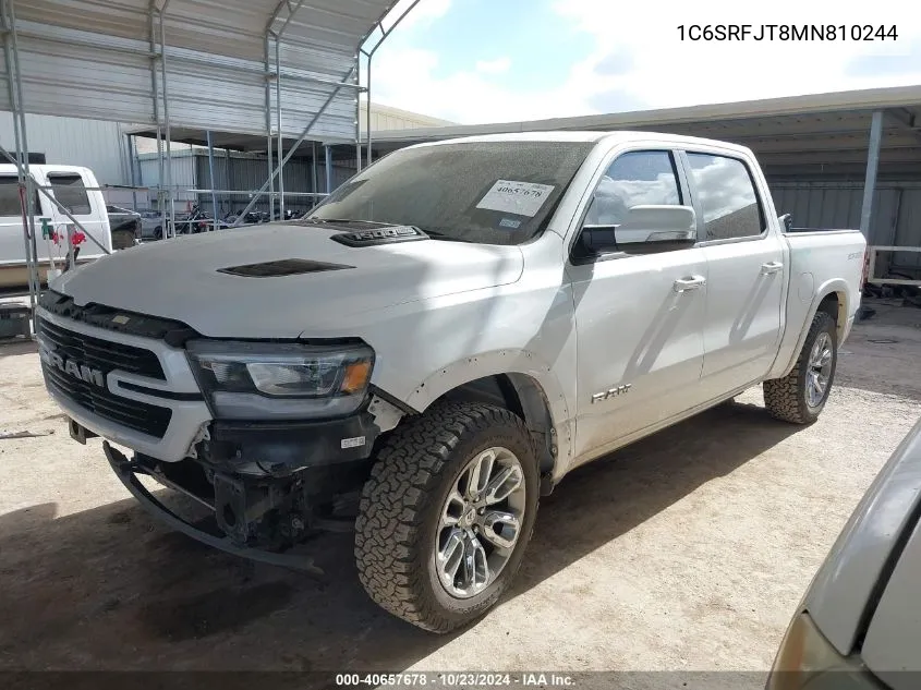 2021 Ram 1500 Laramie 4X4 5'7 Box VIN: 1C6SRFJT8MN810244 Lot: 40657678