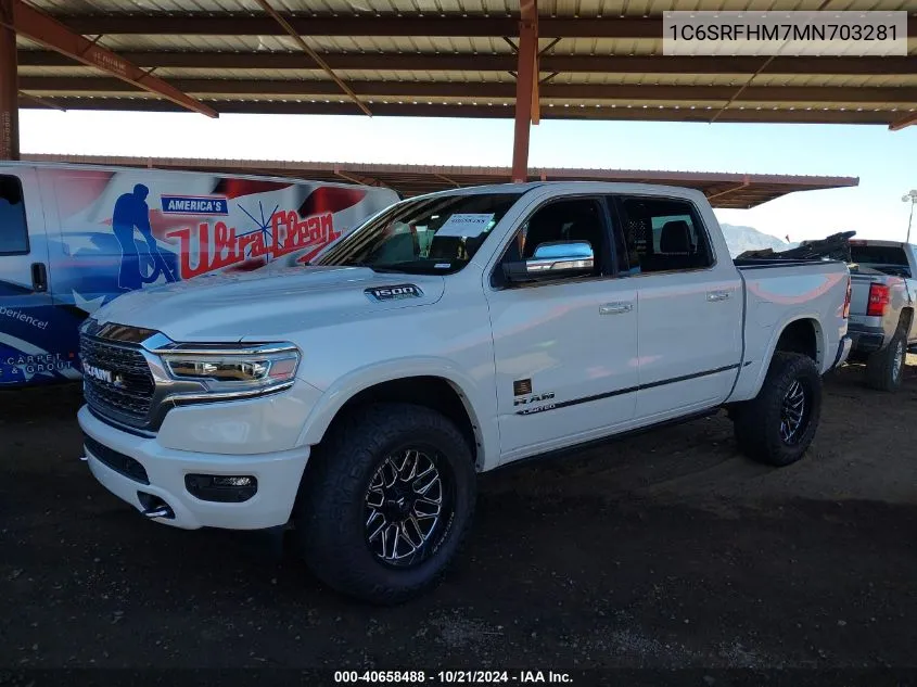 2021 Ram 1500 Limited 4X4 5'7 Box VIN: 1C6SRFHM7MN703281 Lot: 40658488