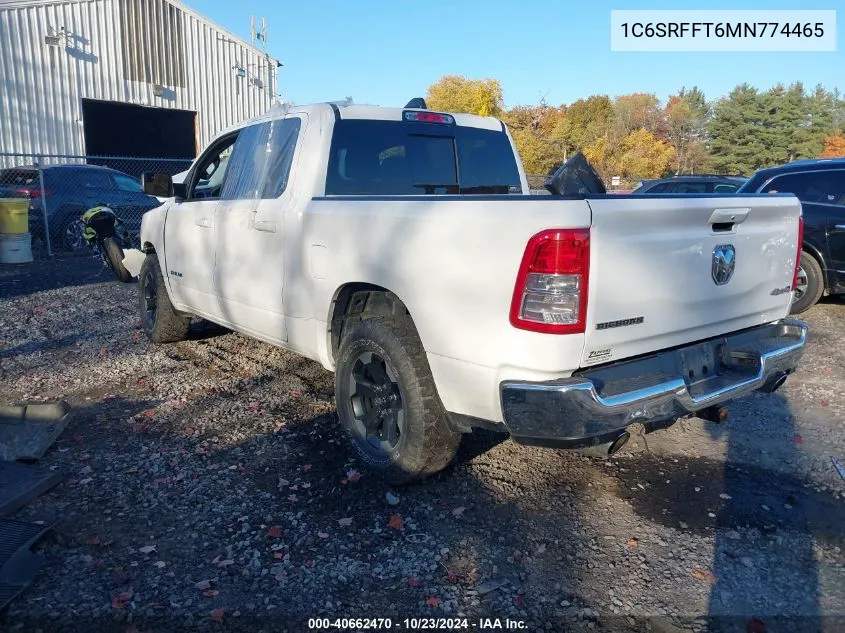 1C6SRFFT6MN774465 2021 Ram 1500 Big Horn 4X4 5'7 Box