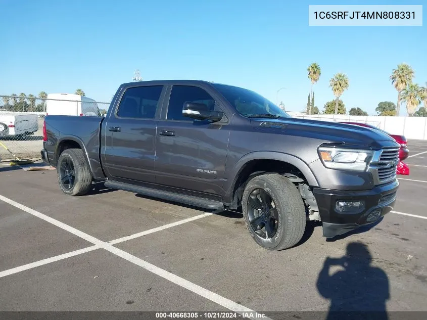 2021 Ram 1500 Laramie 4X4 5'7 Box VIN: 1C6SRFJT4MN808331 Lot: 40668305