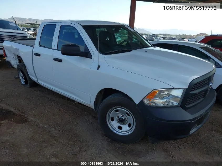 1C6RR6FG9MS517772 2021 Ram 1500 Classic Tradesman 4X2 6'4 Box