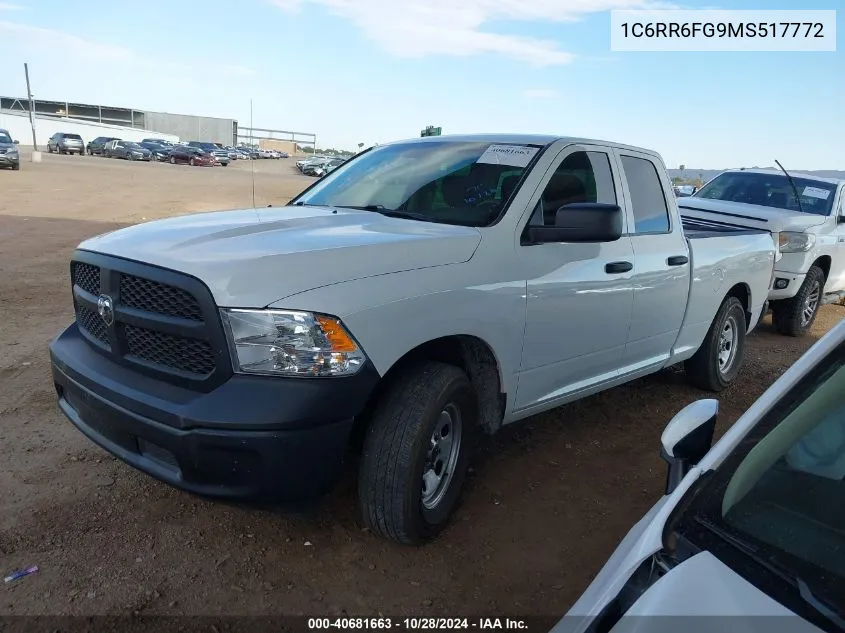 2021 Ram 1500 Classic Tradesman 4X2 6'4 Box VIN: 1C6RR6FG9MS517772 Lot: 40681663