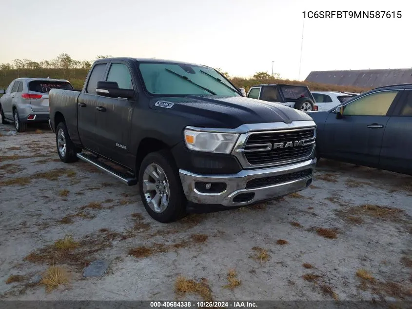 2021 Ram 1500 Big Horn 4X4 6'4 Box VIN: 1C6SRFBT9MN587615 Lot: 40684338