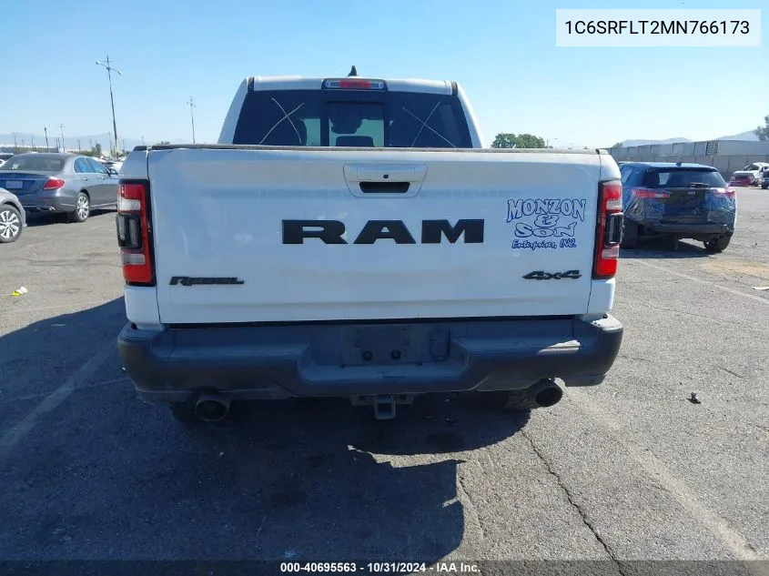 2021 Ram 1500 Rebel 4X4 5'7 Box VIN: 1C6SRFLT2MN766173 Lot: 40695563