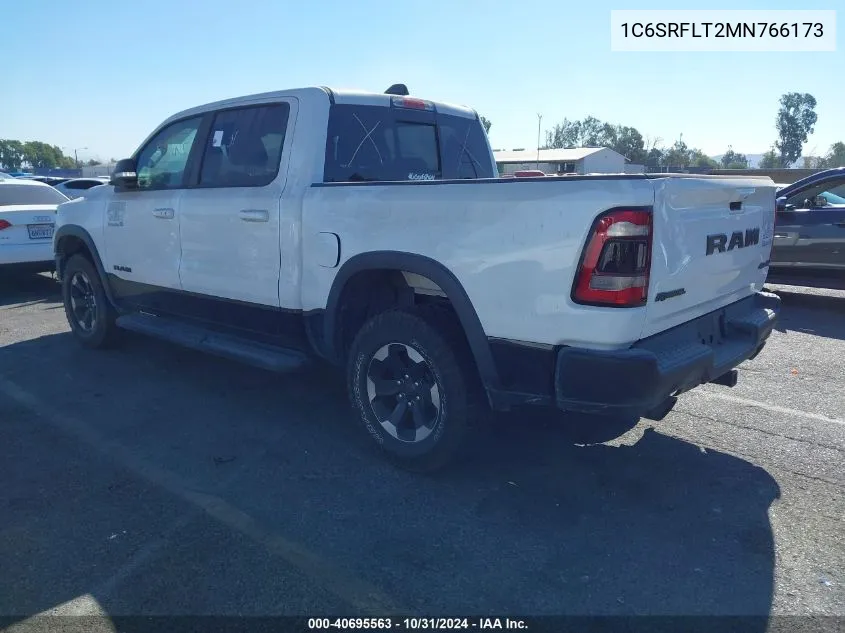 2021 Ram 1500 Rebel 4X4 5'7 Box VIN: 1C6SRFLT2MN766173 Lot: 40695563