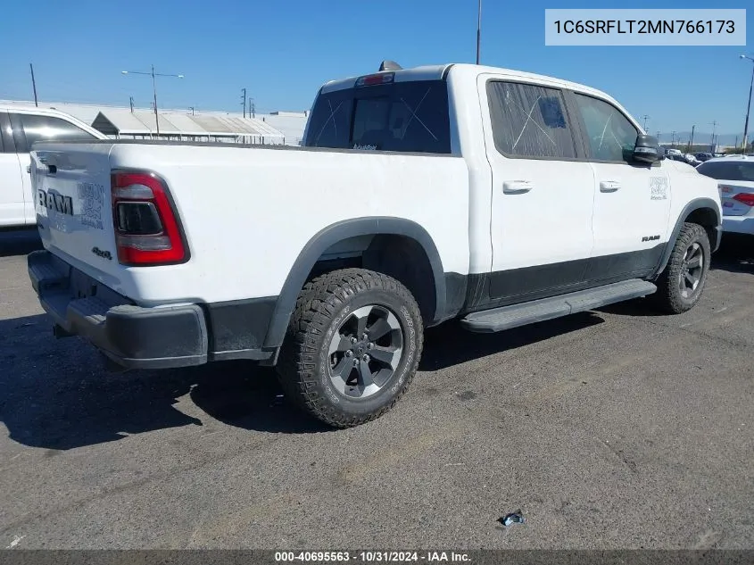 2021 Ram 1500 Rebel 4X4 5'7 Box VIN: 1C6SRFLT2MN766173 Lot: 40695563