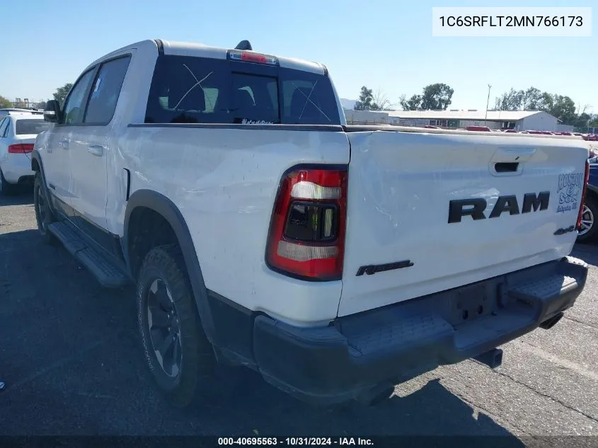 2021 Ram 1500 Rebel 4X4 5'7 Box VIN: 1C6SRFLT2MN766173 Lot: 40695563