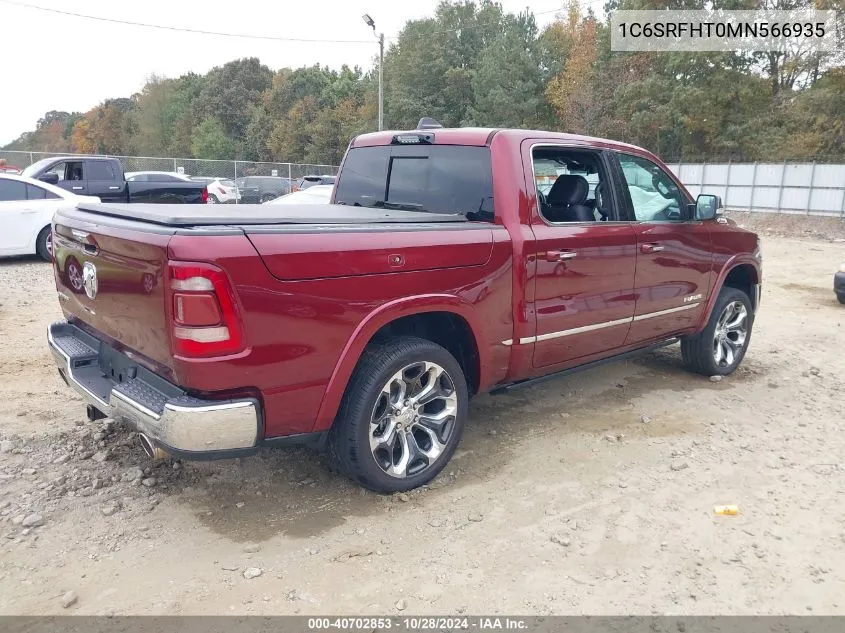 2021 Ram 1500 Limited 4X4 5'7 Box VIN: 1C6SRFHT0MN566935 Lot: 40702853