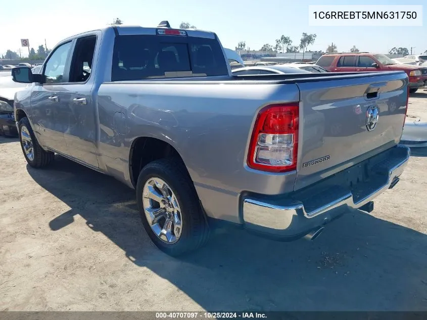 2021 Ram 1500 Big Horn 4X2 6'4 Box VIN: 1C6RREBT5MN631750 Lot: 40707097