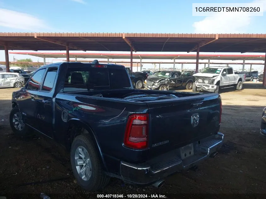 1C6RREDT5MN708260 2021 Ram 1500 Laramie 4X2 6'4 Box