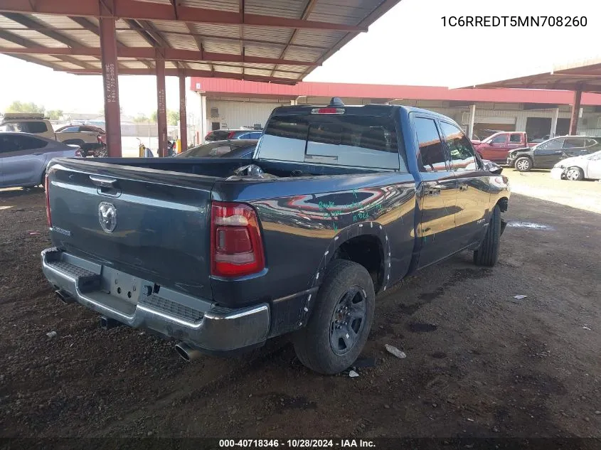 1C6RREDT5MN708260 2021 Ram 1500 Laramie 4X2 6'4 Box