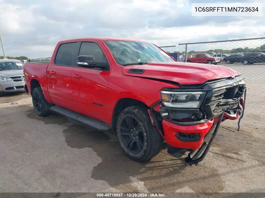 1C6SRFFT1MN723634 2021 Ram 1500 Lone Star 4X4 5'7 Box