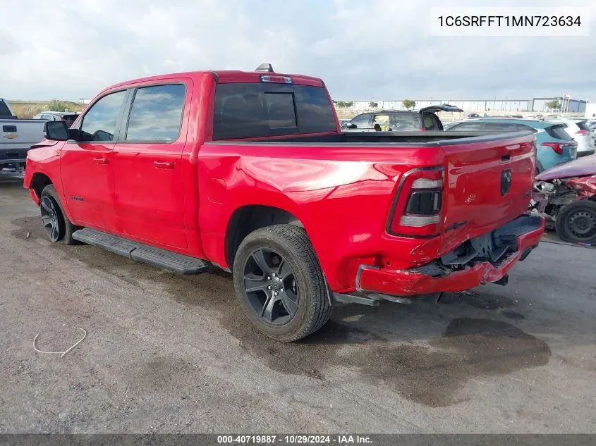 1C6SRFFT1MN723634 2021 Ram 1500 Lone Star 4X4 5'7 Box