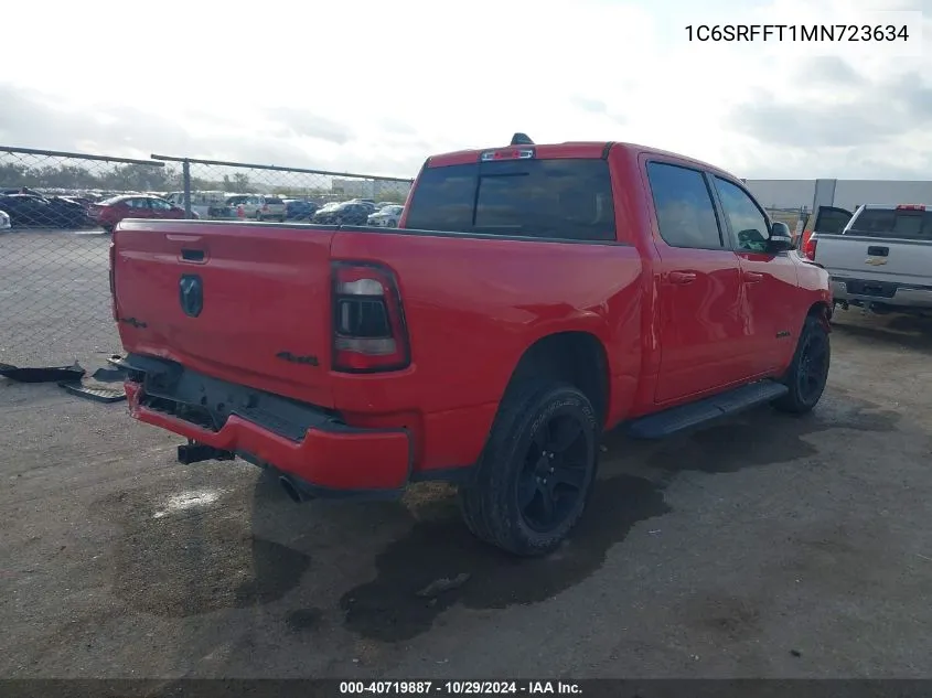 2021 Ram 1500 Lone Star 4X4 5'7 Box VIN: 1C6SRFFT1MN723634 Lot: 40719887