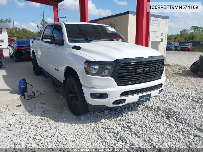 2021 Ram 1500 Big Horn 4X2 5'7 Box VIN: 1C6RREFT9MN574169 Lot: 40752145