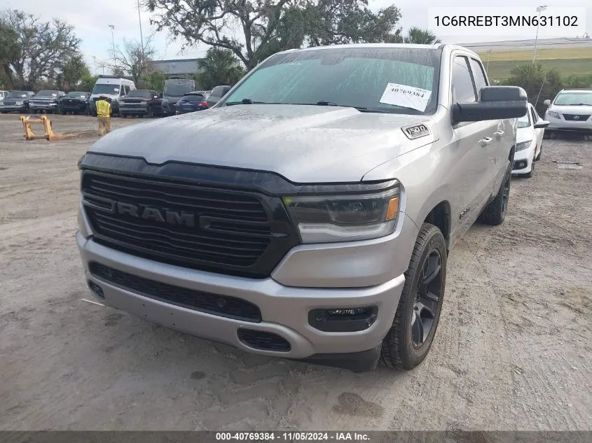 2021 Ram 1500 Big Horn 4X2 6'4 Box VIN: 1C6RREBT3MN631102 Lot: 40769384