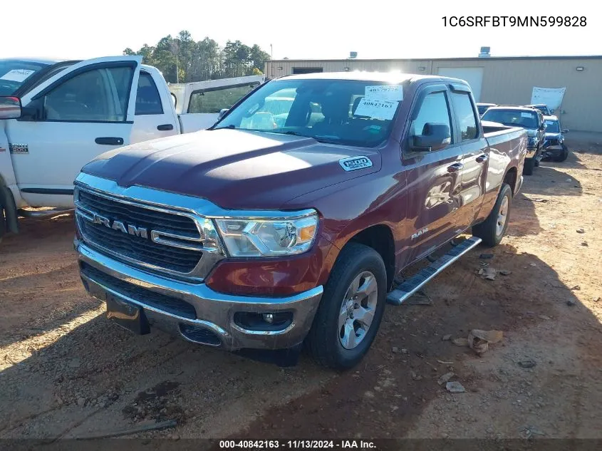 2021 Ram 1500 Big Horn 4X4 6'4 Box VIN: 1C6SRFBT9MN599828 Lot: 40842163