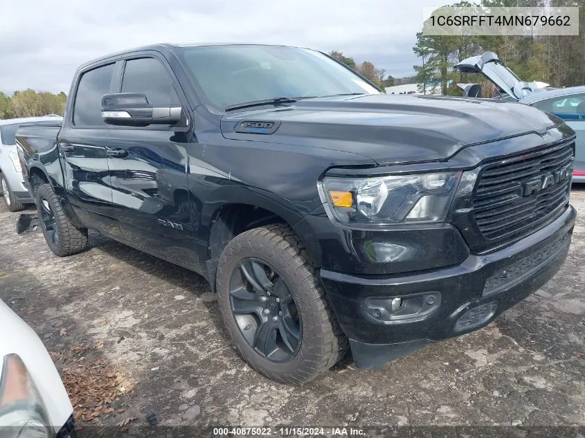 2021 Ram 1500 Big Horn 4X4 5'7 Box VIN: 1C6SRFFT4MN679662 Lot: 40875022