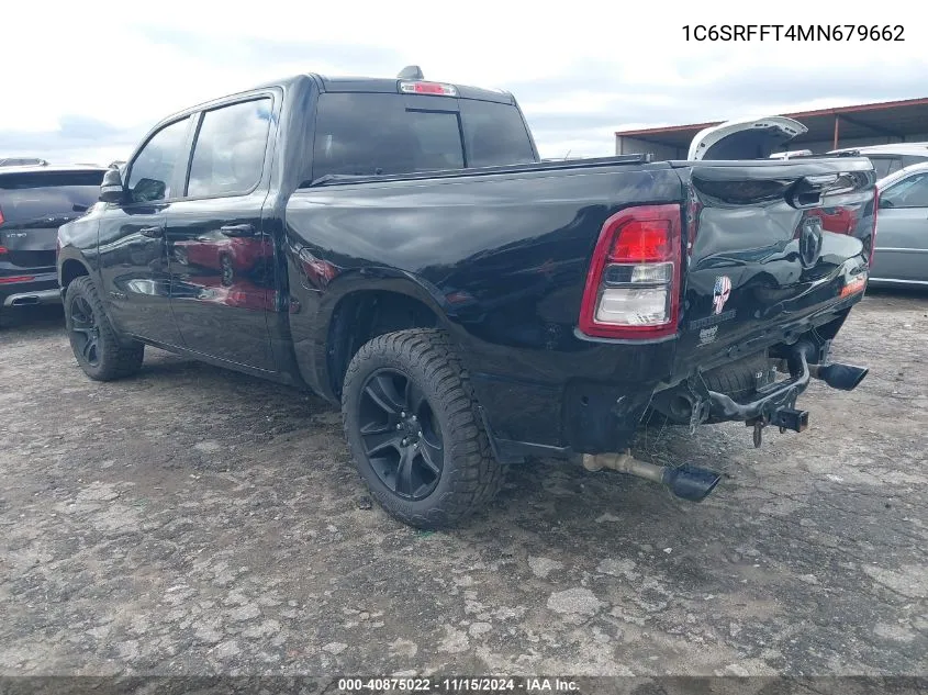 2021 Ram 1500 Big Horn 4X4 5'7 Box VIN: 1C6SRFFT4MN679662 Lot: 40875022