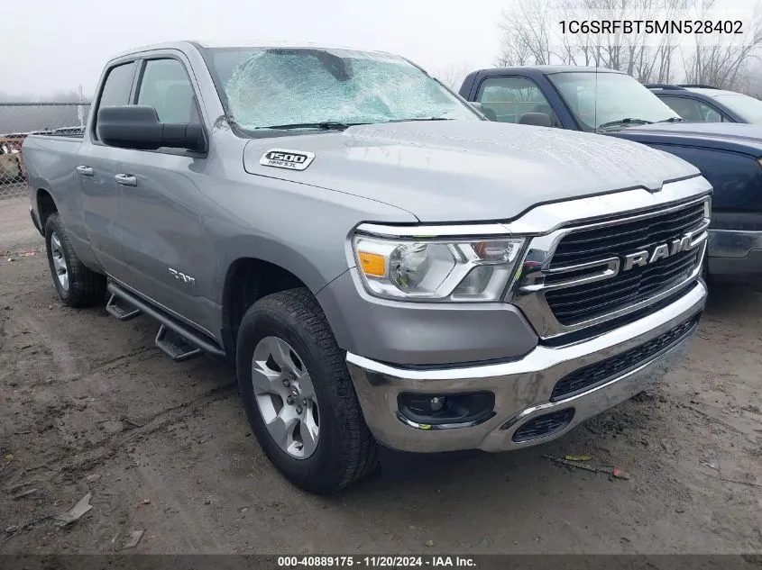 2021 Ram 1500 Big Horn 4X4 6'4 Box VIN: 1C6SRFBT5MN528402 Lot: 40889175