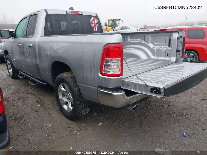 2021 Ram 1500 Big Horn 4X4 6'4 Box VIN: 1C6SRFBT5MN528402 Lot: 40889175