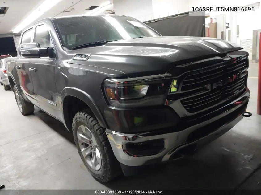 2021 Ram 1500 Laramie 4X4 5'7 Box VIN: 1C6SRFJT5MN816695 Lot: 40893539