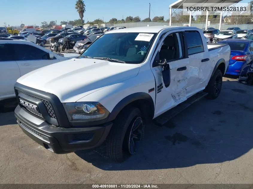 2021 Ram 1500 Classic Warlock 4X4 5'7 Box VIN: 1C6RR7LT2MS528183 Lot: 40910881