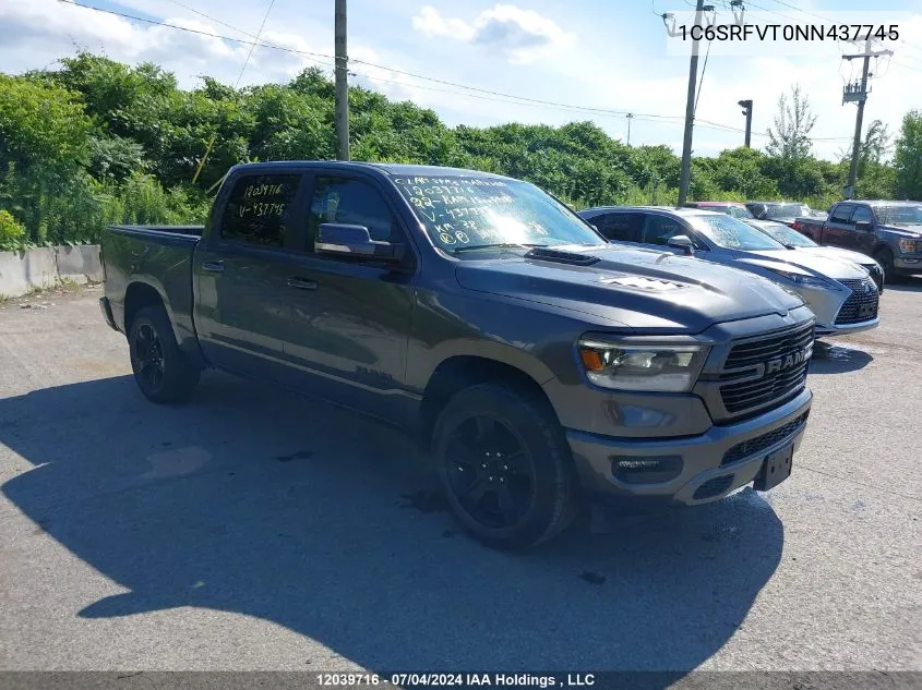 2022 Ram 1500 Sport VIN: 1C6SRFVT0NN437745 Lot: 12039716